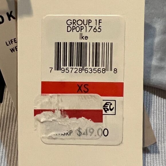 DKNY Sport Lake Blue Ribbed Seamless High-Rise 7/8 Length Leggings XS NWT - Picture 6 of 6